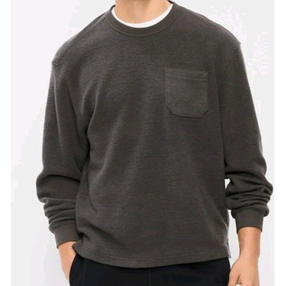 NWT Men's Old Navy Loose Pocket Crewneck Sweatshirt Size L Gray